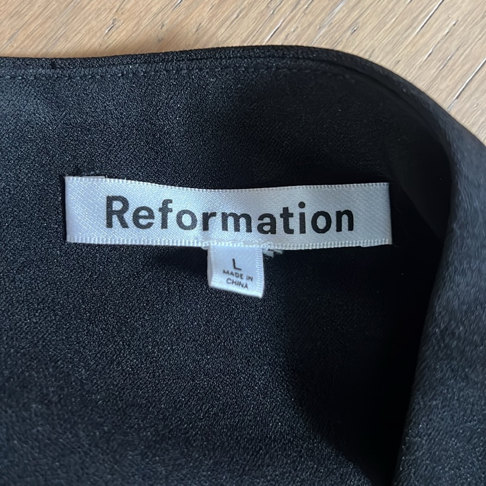 Reformation Black One Shoulder Dress - Picture 3 of 3